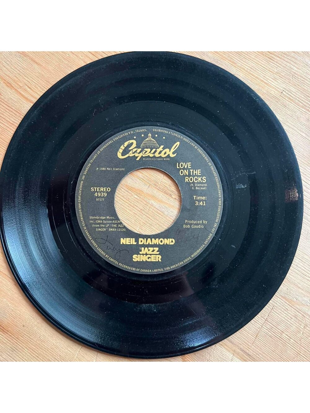 Neil Diamond - Love in the Rocks/Acapulco 45rpm VG+ R10